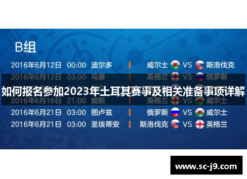 如何报名参加2023年土耳其赛事及相关准备事项详解
